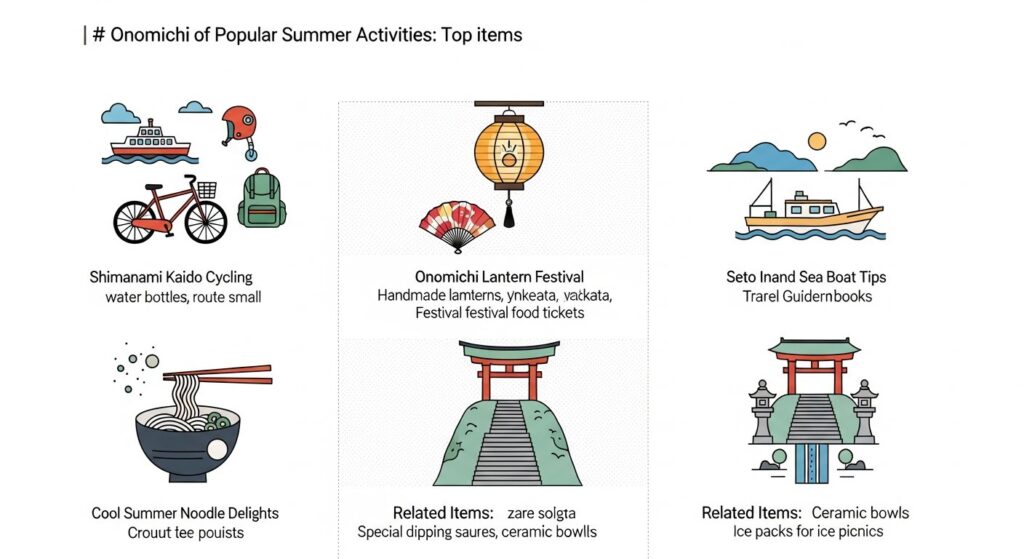 onomichi in summer activities — featured illustration