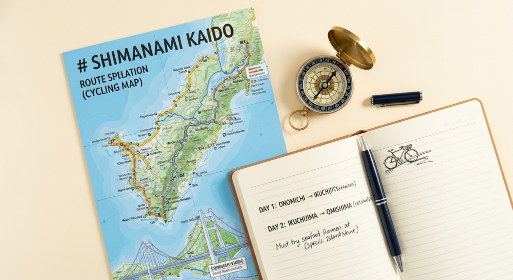 shimanami kaido route map distances