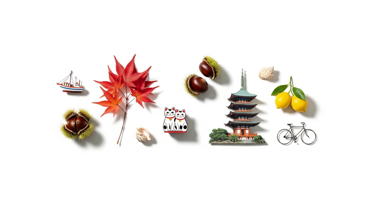 Chart showing the best time to experience fall in Chugoku