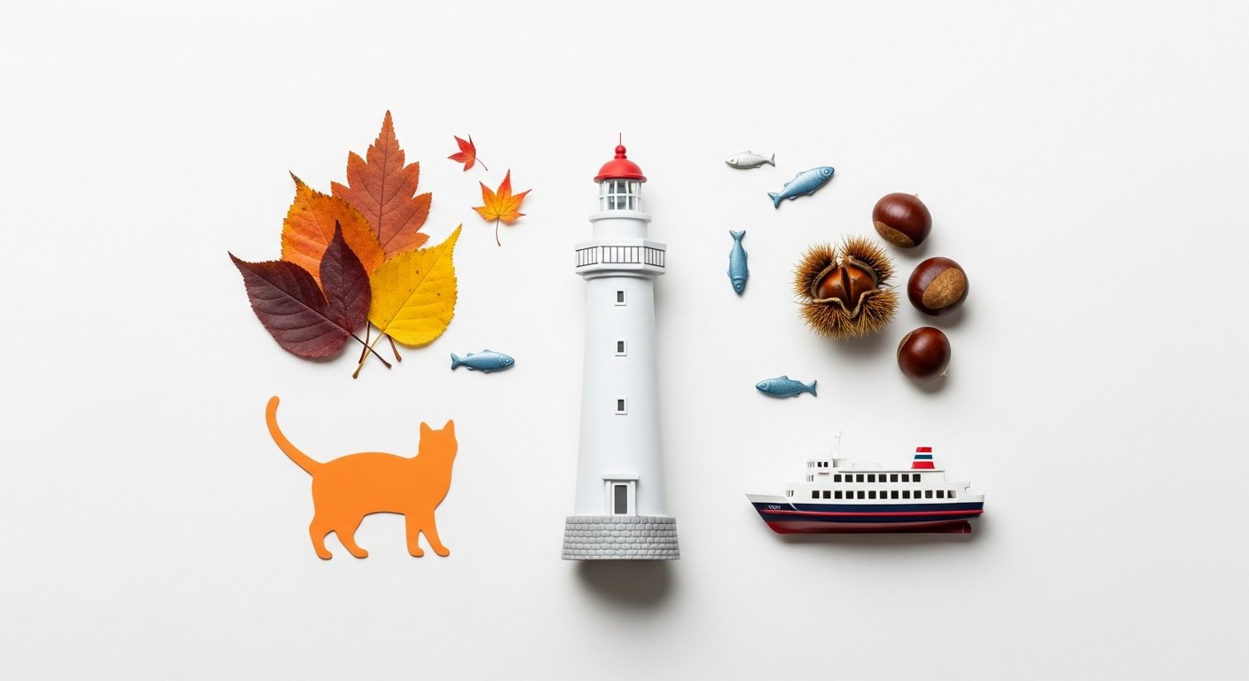 A steaming bowl of dark soy sauce-based Onomichi Ramen served alongside freshly harvested citrus fruits.